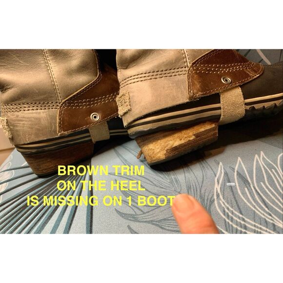 Sorel Slimboot Leather gray Western Waterproof Tall Riding Boots sz 7 - Picture 6 of 13